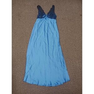 Free People Intimately Lacy Blue Satin Maxi Dress